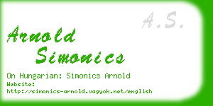 arnold simonics business card